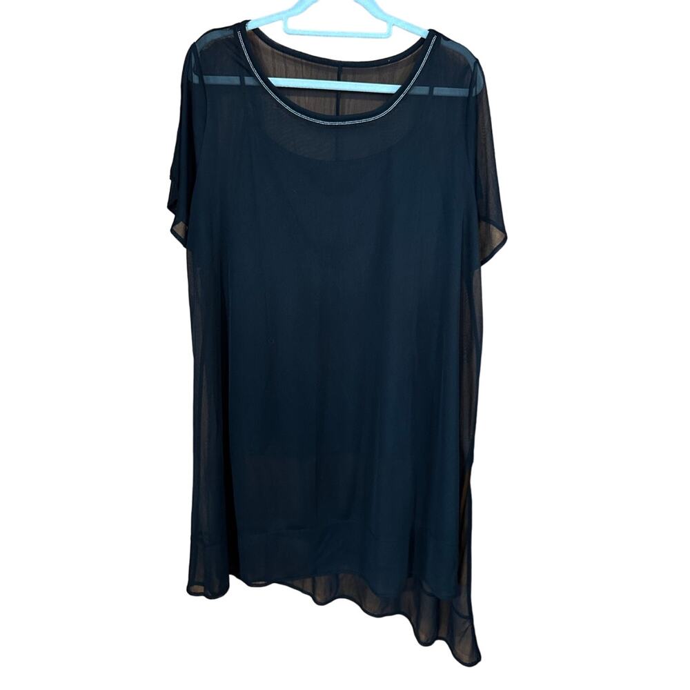 Lane Bryant Women's Black Sheer Tunic w/ Cami Sz 18/20